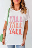 Letter Graphic Round Neck Short Sleeve T-Shirt - Trendsi - Flyclothing LLC