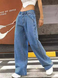 Wide Leg Jeans with Pockets - Trendsi - Flyclothing LLC