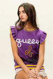 BiBi Queen Of Mardi Ruffled Armhole Sleeveless Knit Top - Trendsi - Flyclothing LLC