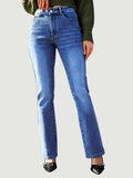Straight Leg Jeans with Pockets - Trendsi - Flyclothing LLC