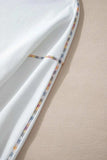 Rainbow Trim Round Neck Long Sleeve Sweatshirt - Trendsi - Flyclothing LLC