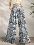 Printed Wide Leg Pants - Trendsi - Flyclothing LLC