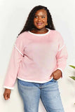 Angel Wings Contrast Detail Dropped Shoulder Knit Top - Trendsi - Flyclothing LLC