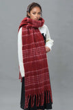 Fringe Plaid Thermal Scarf - Trendsi - Flyclothing LLC