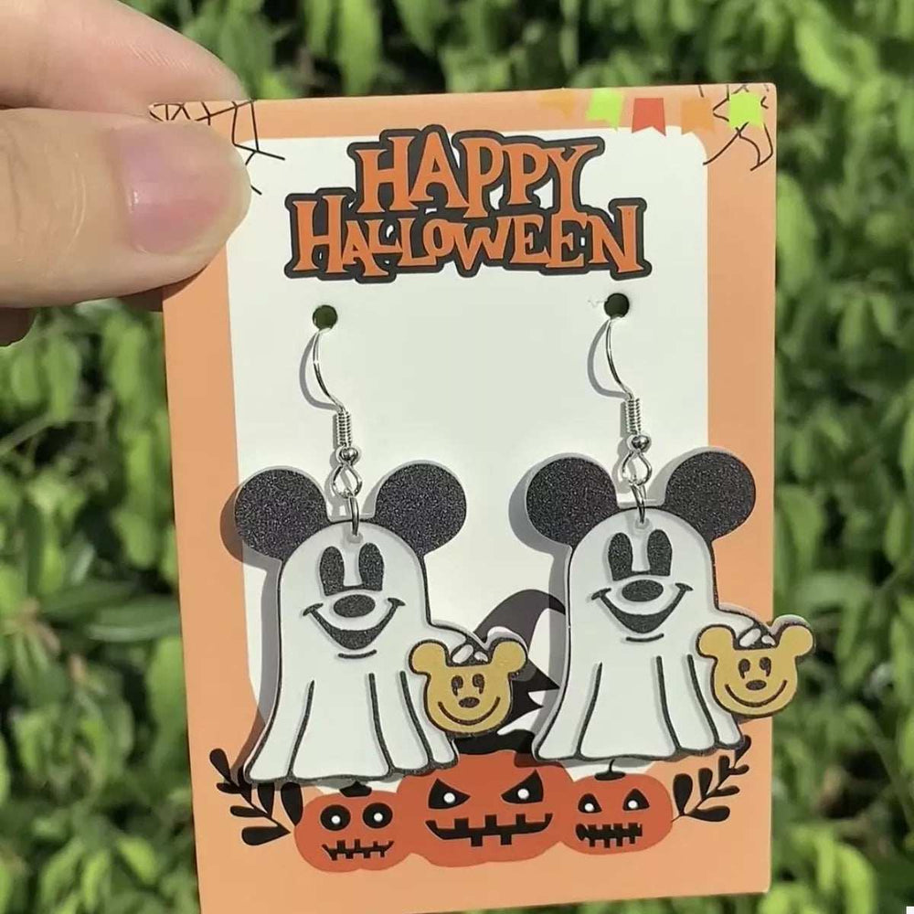 Halloween Mickey Ghost Dangle Earrings - Trendsi - Flyclothing LLC