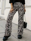 Full Size Animal Print Elastic Waist Pants - Trendsi - Flyclothing LLC