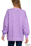 Zenana Pigment Dye Fleece Hi-low Hem Sweatshirt With Pocket - Trendsi - Flyclothing LLC