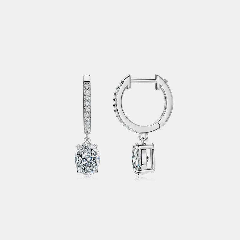 3 Carat Moissanite 925 Sterling Silver Earrings - Trendsi - Flyclothing LLC