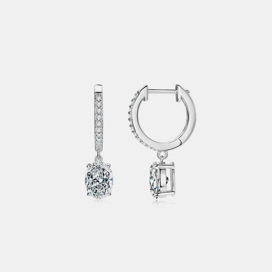 3 Carat Moissanite 925 Sterling Silver Earrings - Trendsi - Flyclothing LLC