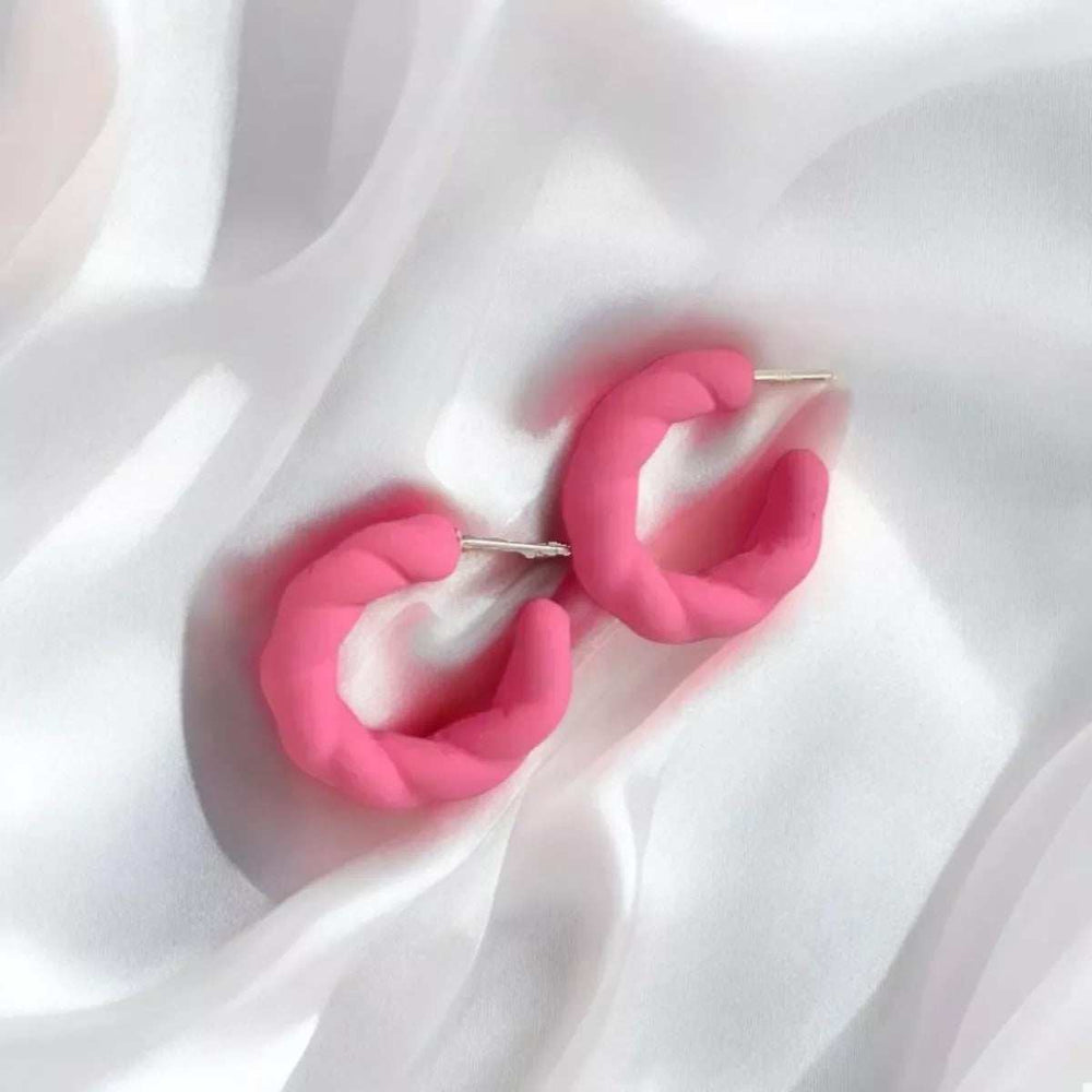 Acrylic C-Hoop Earrings - Trendsi - Flyclothing LLC