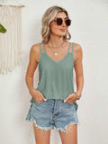Florira Cutout Eyelet Tank - Trendsi - Flyclothing LLC