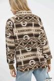 Umgee Aztec Print Sherpa Pullover - Trendsi - Flyclothing LLC