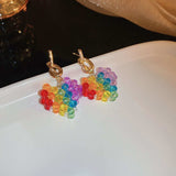 Contrast Crystal Bead Earrings - Trendsi - Flyclothing LLC