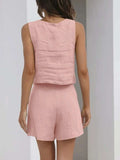 Square Neck Tank and Shorts Set - Trendsi - Flyclothing LLC