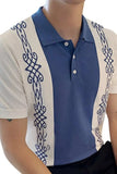 Men's Plus Size Button Detail Short Sleeve Polo - Trendsi - Flyclothing LLC
