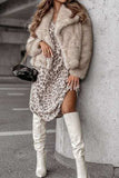 Leopard V-Neck Long Sleeve Dress - Trendsi - Flyclothing LLC