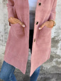 Full Size Button-Down Long Sleeve Longline Coat Plus Size - Trendsi - Flyclothing LLC
