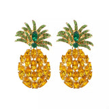 Pineapple Rhinestone Dangle Earrings - Trendsi - Flyclothing LLC