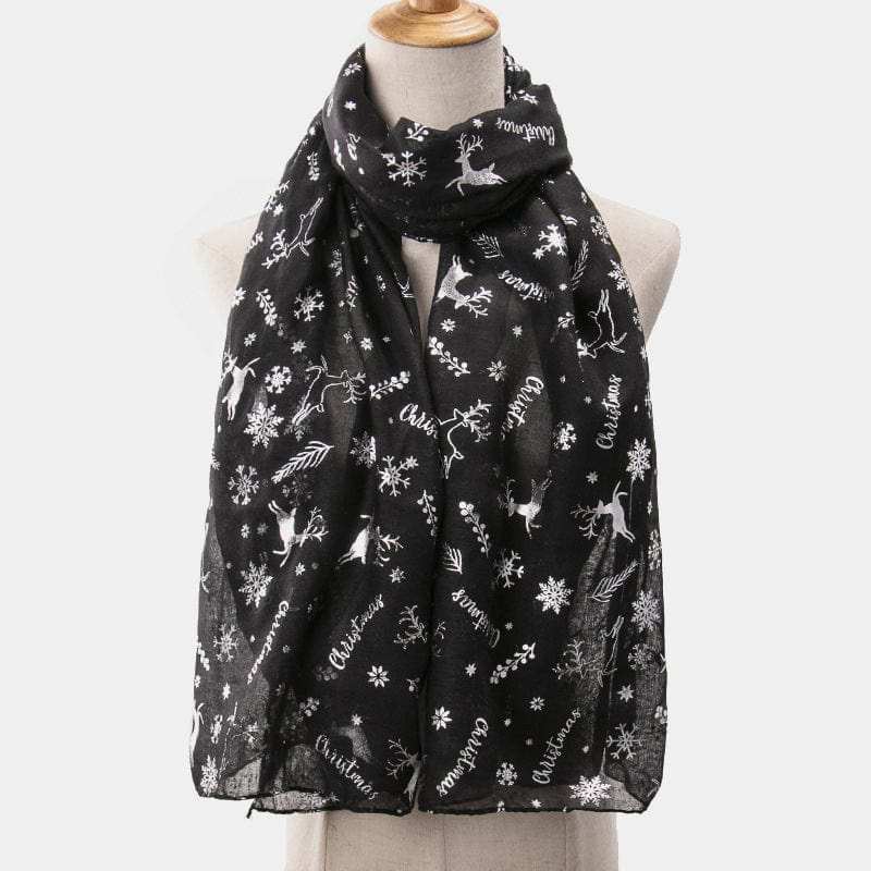 Christmas Element Polyester Scarf - Trendsi - Flyclothing LLC