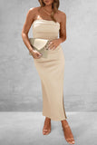 Slit Tube Midi Dress - Trendsi - Flyclothing LLC