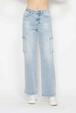 Judy Blue Full Size High Waist Straight Cargo Jeans - Trendsi - Flyclothing LLC