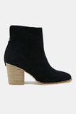 Beast Fashion Suede Point Toe Ankle Booties - Trendsi - Flyclothing LLC