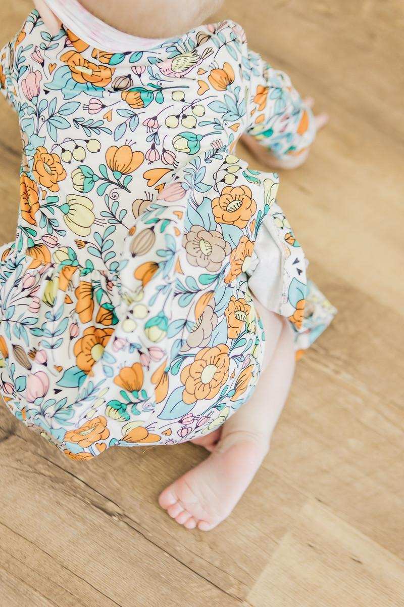 Vintage Vibes 3/4 Sleeve Twirl Bodysuit - Mila & Rose ® - Flyclothing LLC