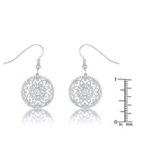 .95 Ct Interlocking Circle Rhodium and CZ Earrings - JGI - Flyclothing LLC