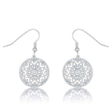 .95 Ct Interlocking Circle Rhodium and CZ Earrings - JGI - Flyclothing LLC