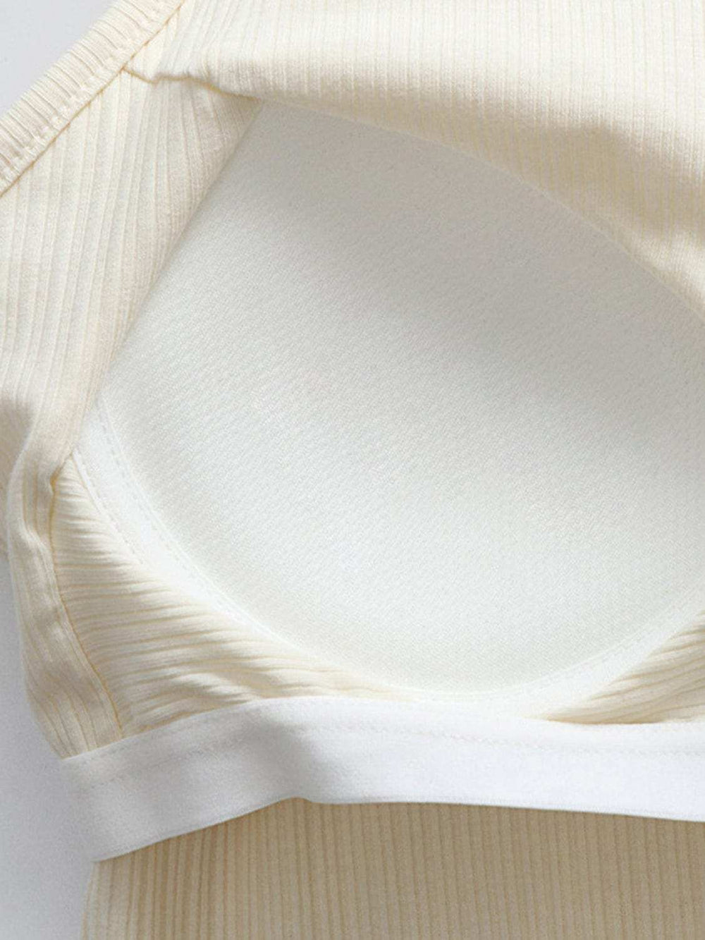 Grecian Neck Cropped Tank with Chest Pads - Trendsi - Flyclothing LLC