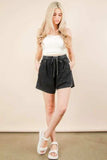 VERY J Mineral Washed Comfy Baggy Shorts - Trendsi - Flyclothing LLC