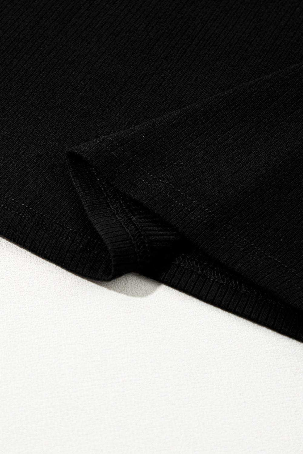 Round Neck Half Sleeve Top - Trendsi - Flyclothing LLC