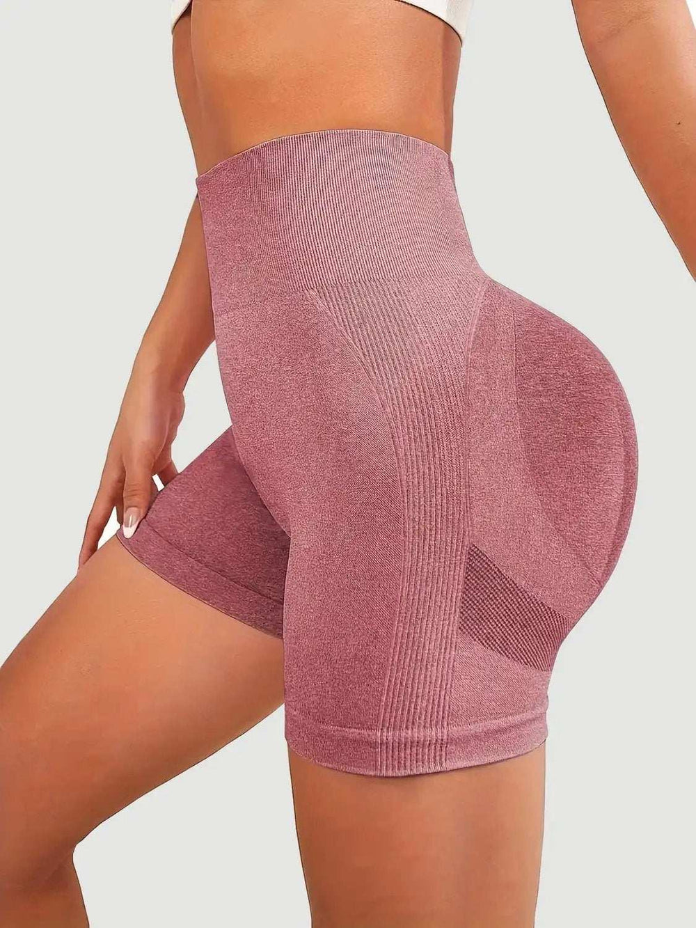 High Waist Active Shorts - Trendsi - Flyclothing LLC