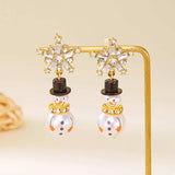 Christmas Snowman Drop Earrings - Trendsi - Flyclothing LLC