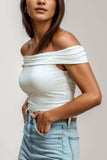 Off-Shoulder Short Sleeve Blouse - Trendsi - Flyclothing LLC