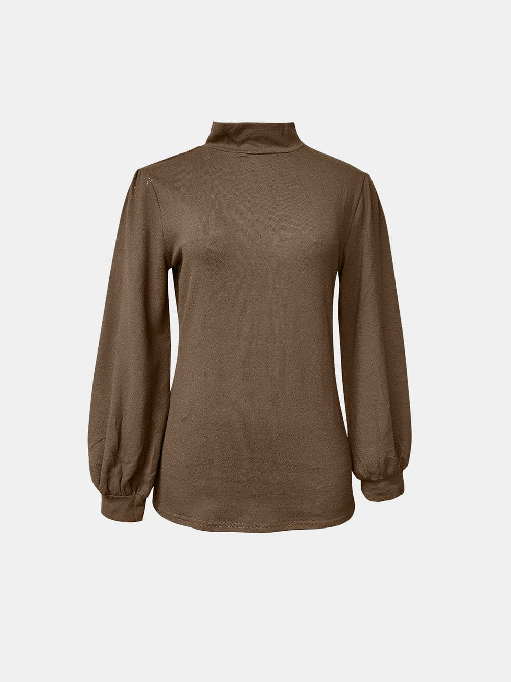 Full Size Mock Neck Long Sleeve T-Shirt - Trendsi - Flyclothing LLC