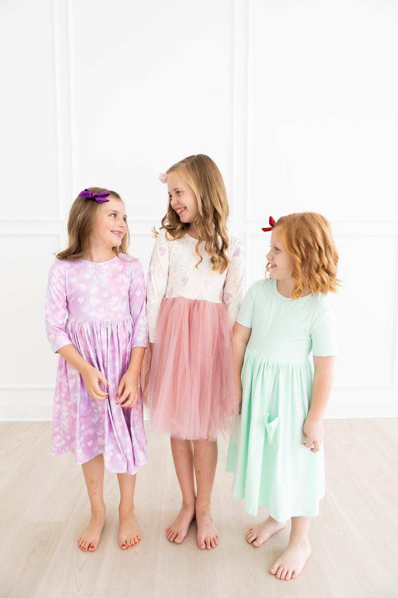 Love Story 3/4 Sleeve Pocket Twirl Dress - Mila & Rose ® - Flyclothing LLC