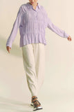 Davi & Dani Ruched All Over Button Front Shirt - Trendsi - Flyclothing LLC