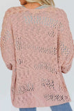 Openwork Open Front Long Sleeve Cardigan - Trendsi - Flyclothing LLC