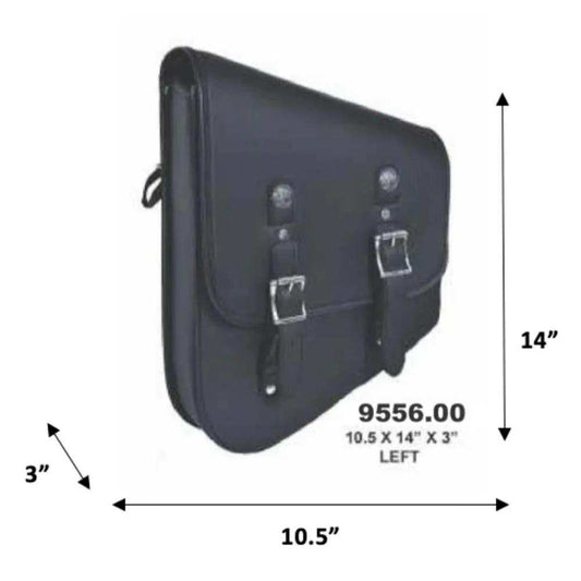 Black -. Left Side PVC Swing Arm Bag - Unik Just for Bikers - Flyclothing LLC