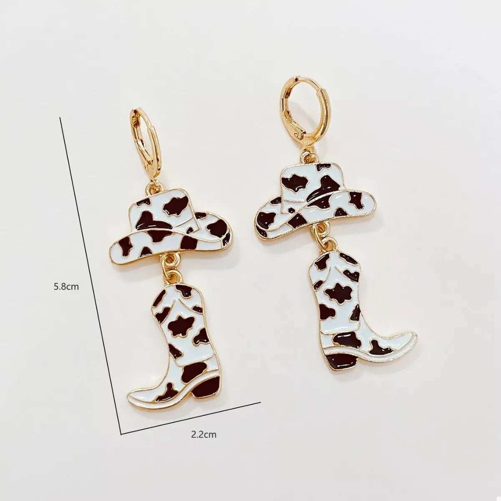 Cowboy Hat and Boot Dangle Earrings - Trendsi - Flyclothing LLC