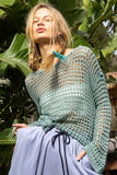 POL Side Slit Openwork Long Sleeve Knit Cover Up - Trendsi - Flyclothing LLC