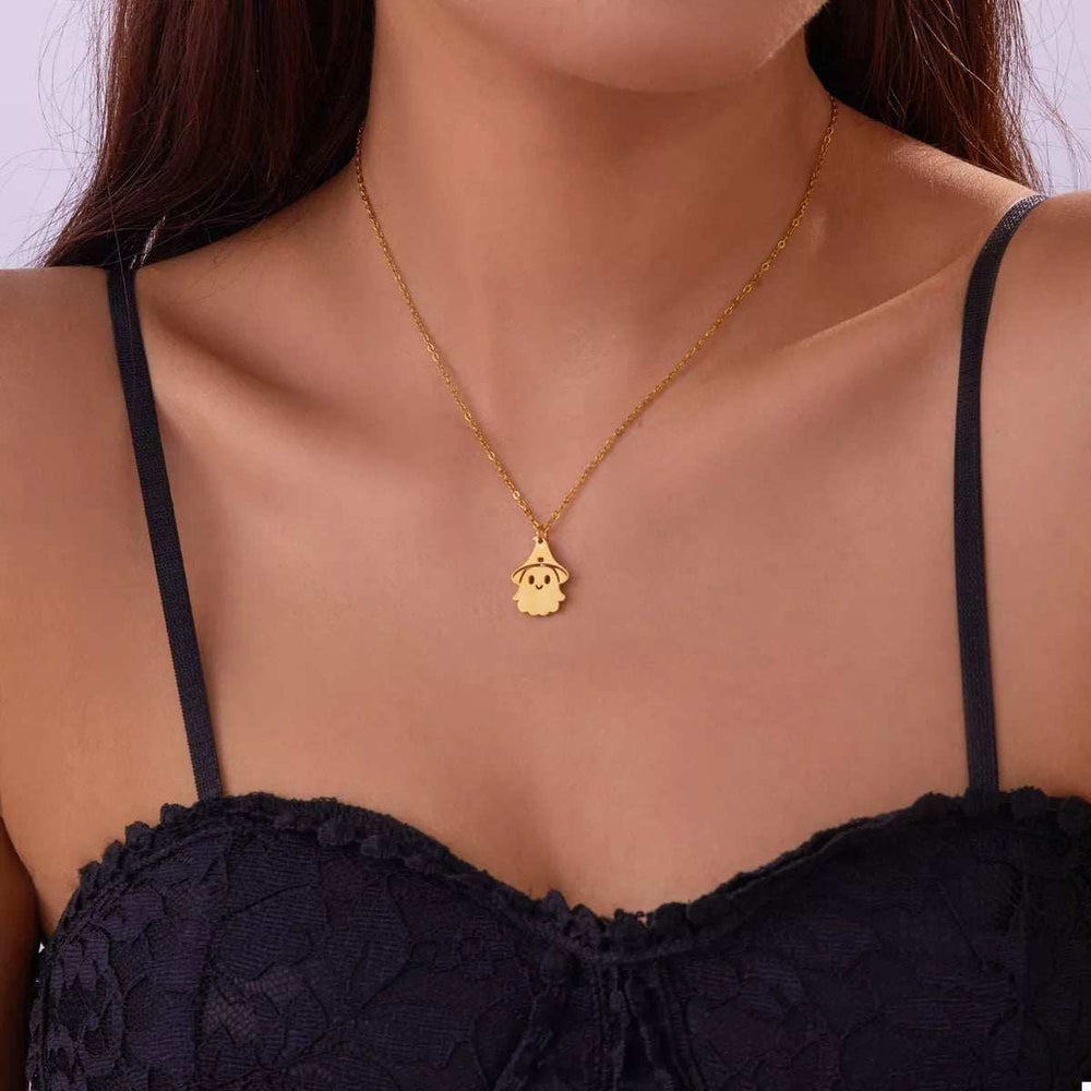 Halloween Ghost Pendant Necklace - Trendsi - Flyclothing LLC