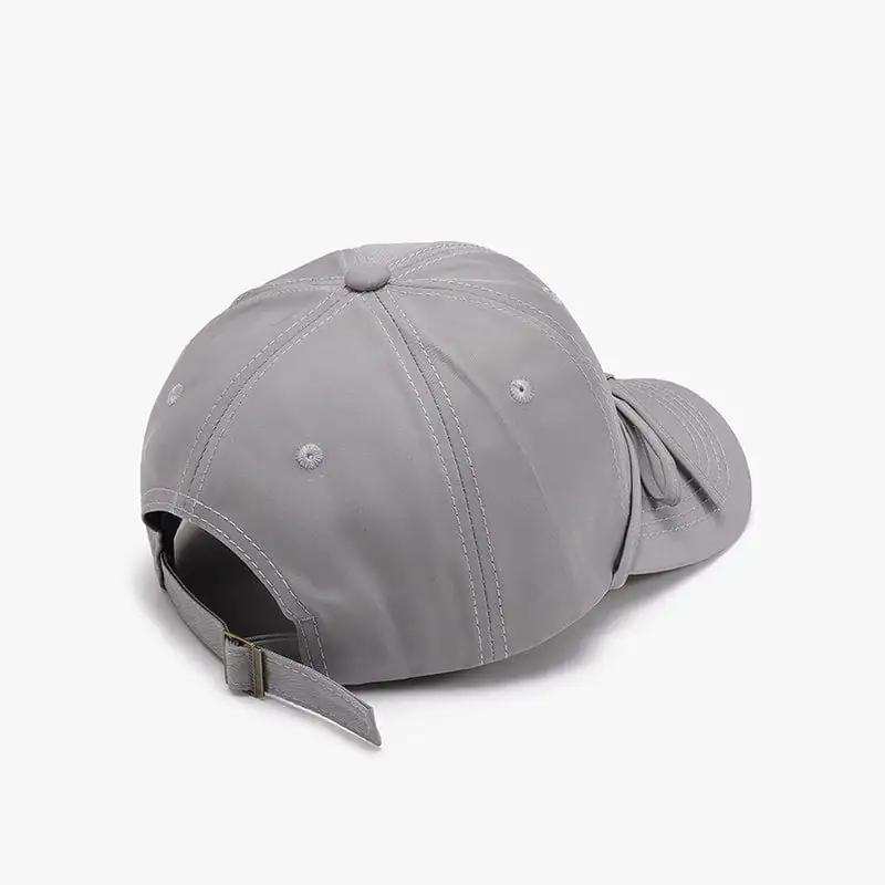 Tied Bow Cotton Baseball Cap - Trendsi - Flyclothing LLC