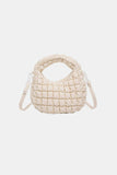 Quilted Puffy Removable Strap Crossbody Bag - Trendsi - Flyclothing LLC
