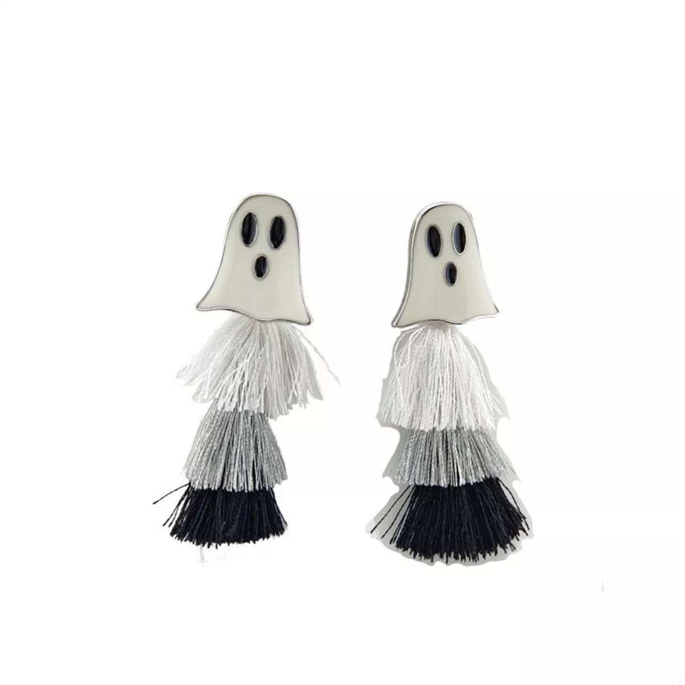 Halloween Ghost and Pumpkin Dangle Earrings - Trendsi - Flyclothing LLC