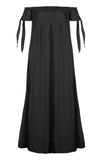 Slit Off Shoulder Short Sleeve Midi Dress - Trendsi - Flyclothing LLC