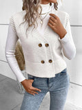 Full Size Button Up V-Neck Sweater Vest - Trendsi - Flyclothing LLC
