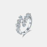 2.6 Carat Moissanite 925 Sterling Silver Bypass Ring - Trendsi - Flyclothing LLC