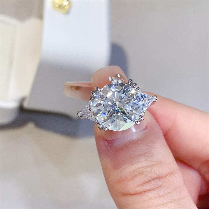 5 Carat Moissanite 925 Sterling Silver Ring - Trendsi - Flyclothing LLC